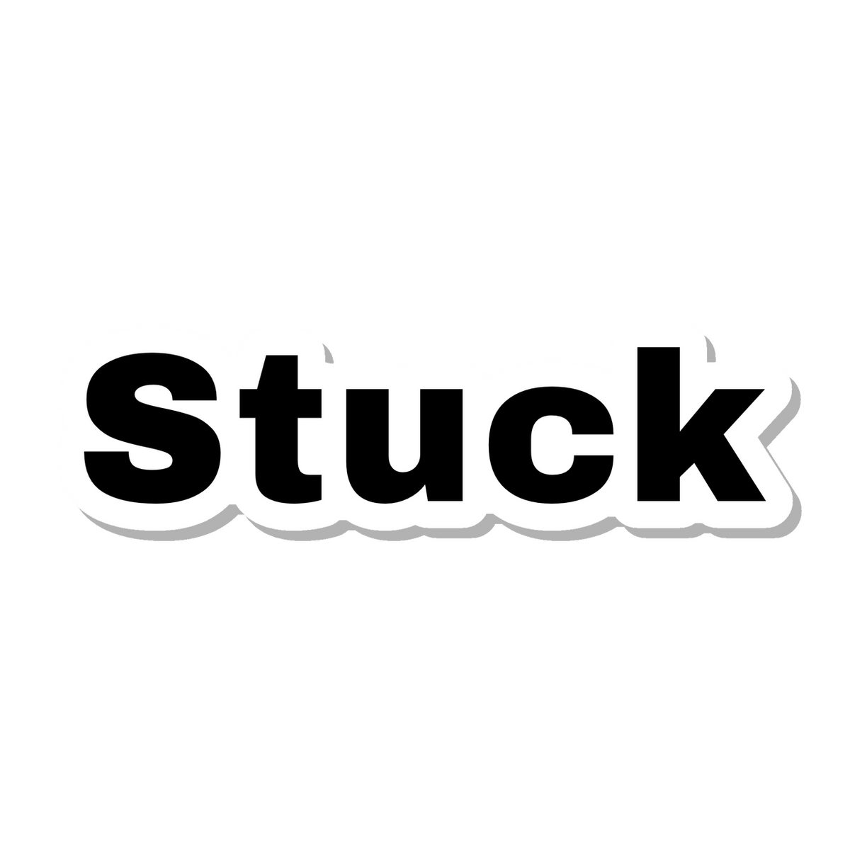 Stuck die-cut sticker