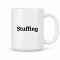 Stuffing Mug in white with handle right