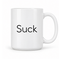 Suck Mug in white with handle right