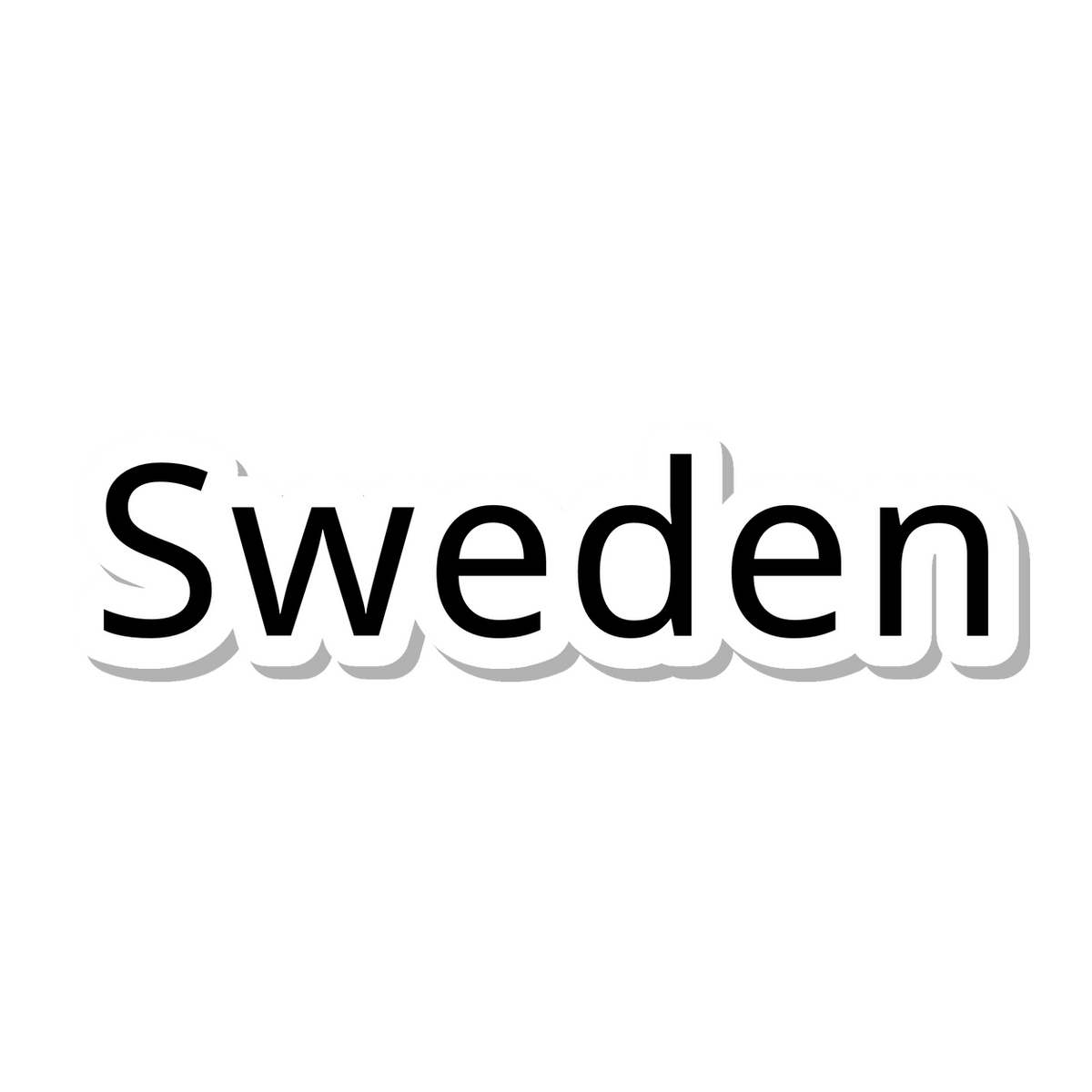 Sweden die-cut sticker