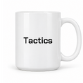Tactics Mug in white with handle right