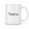 Teens Mug in white with handle right
