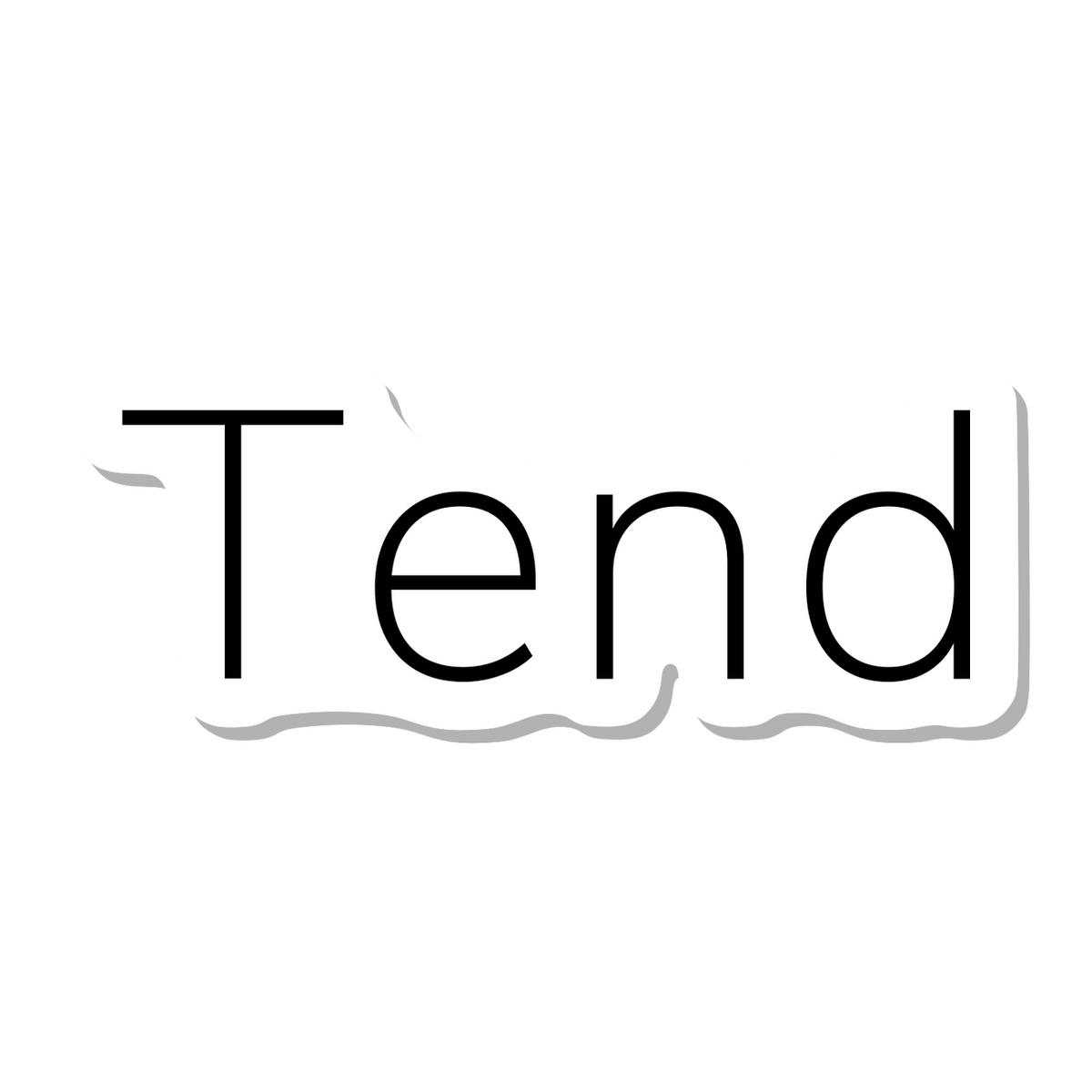 Tend die-cut sticker