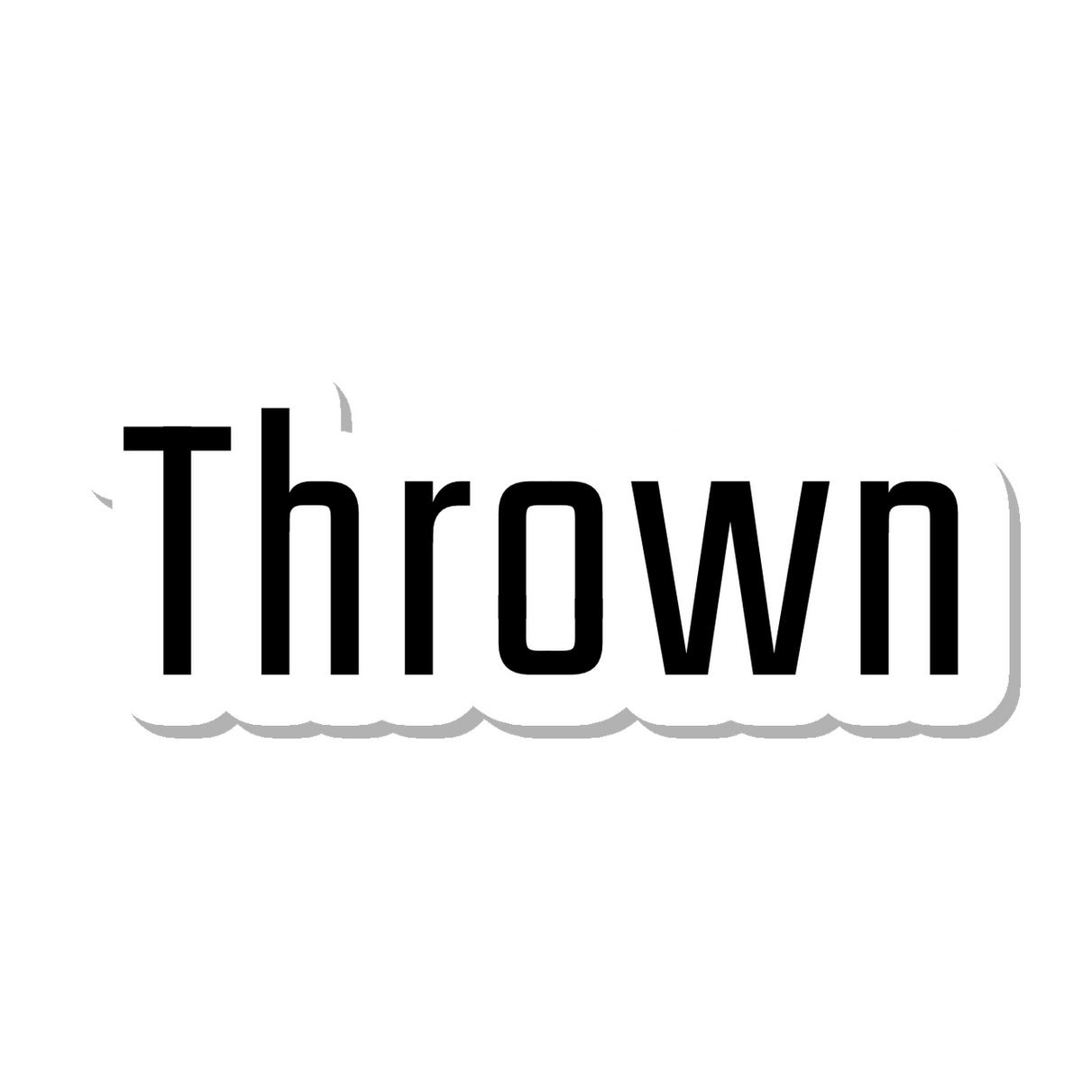 Thrown die-cut sticker