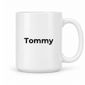 Tommy Mug in white with handle right