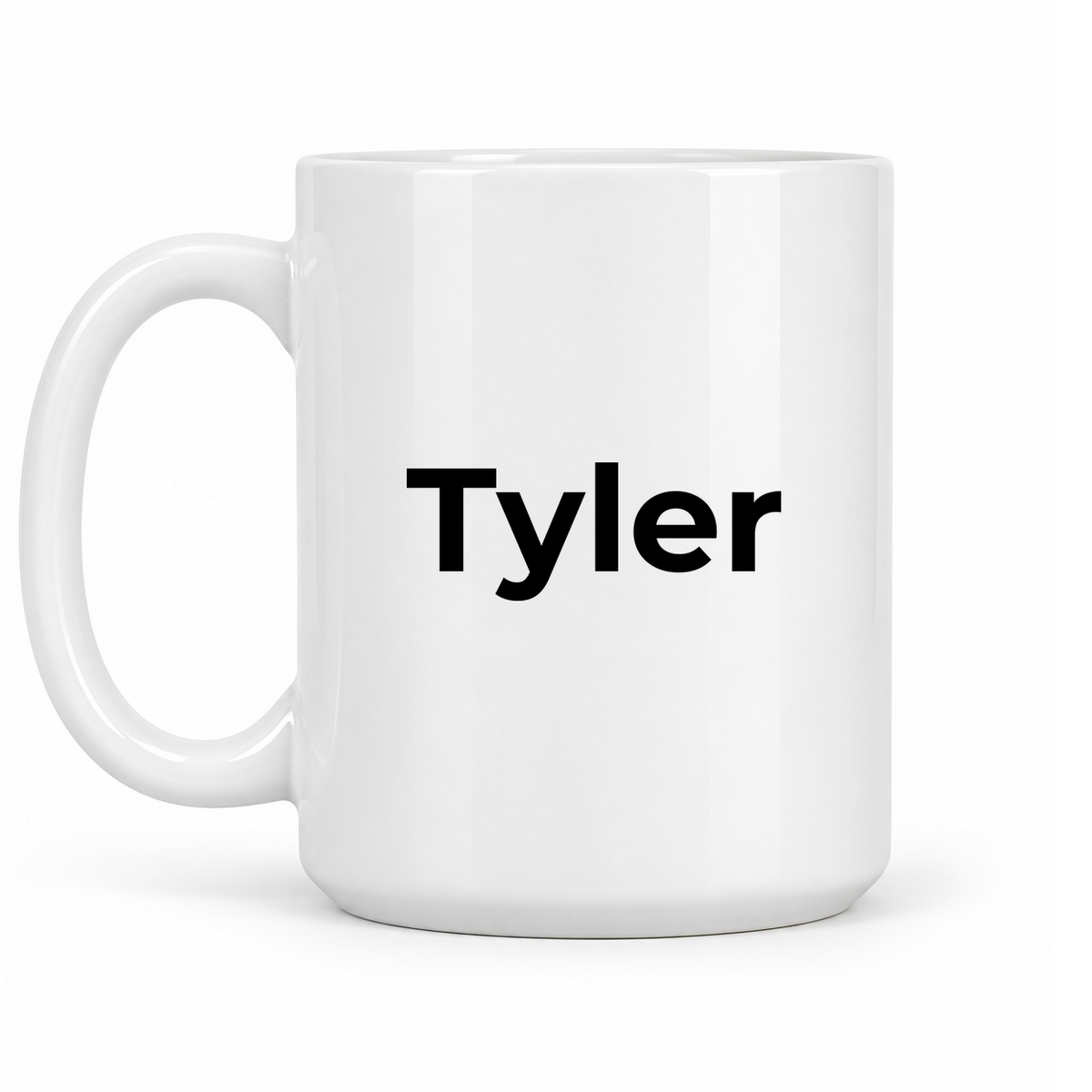 Tyler Mug in white with handle left