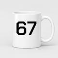 67 Mug in white with handle right