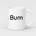 Bum Mug in white with handle right