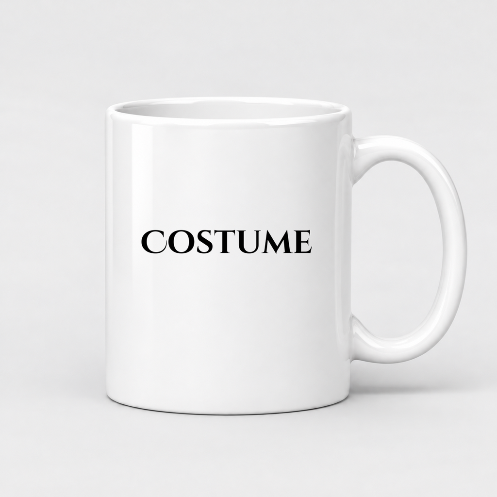 Costume Mug in white with handle right
