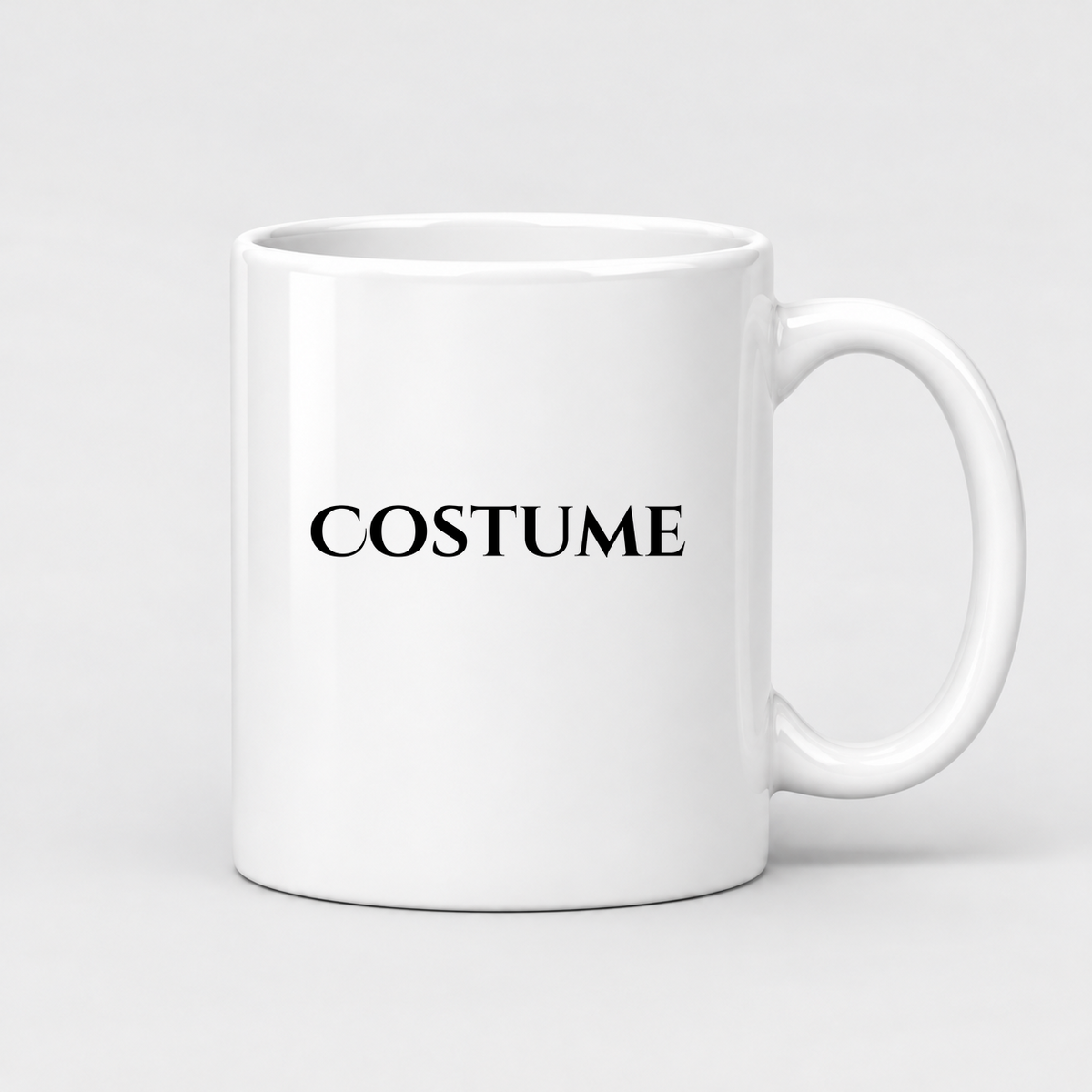 Costume Mug in white with handle right