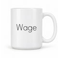 Wage Mug in white with handle right
