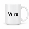 Wire Mug in white with handle right