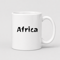 Africa Mug in white