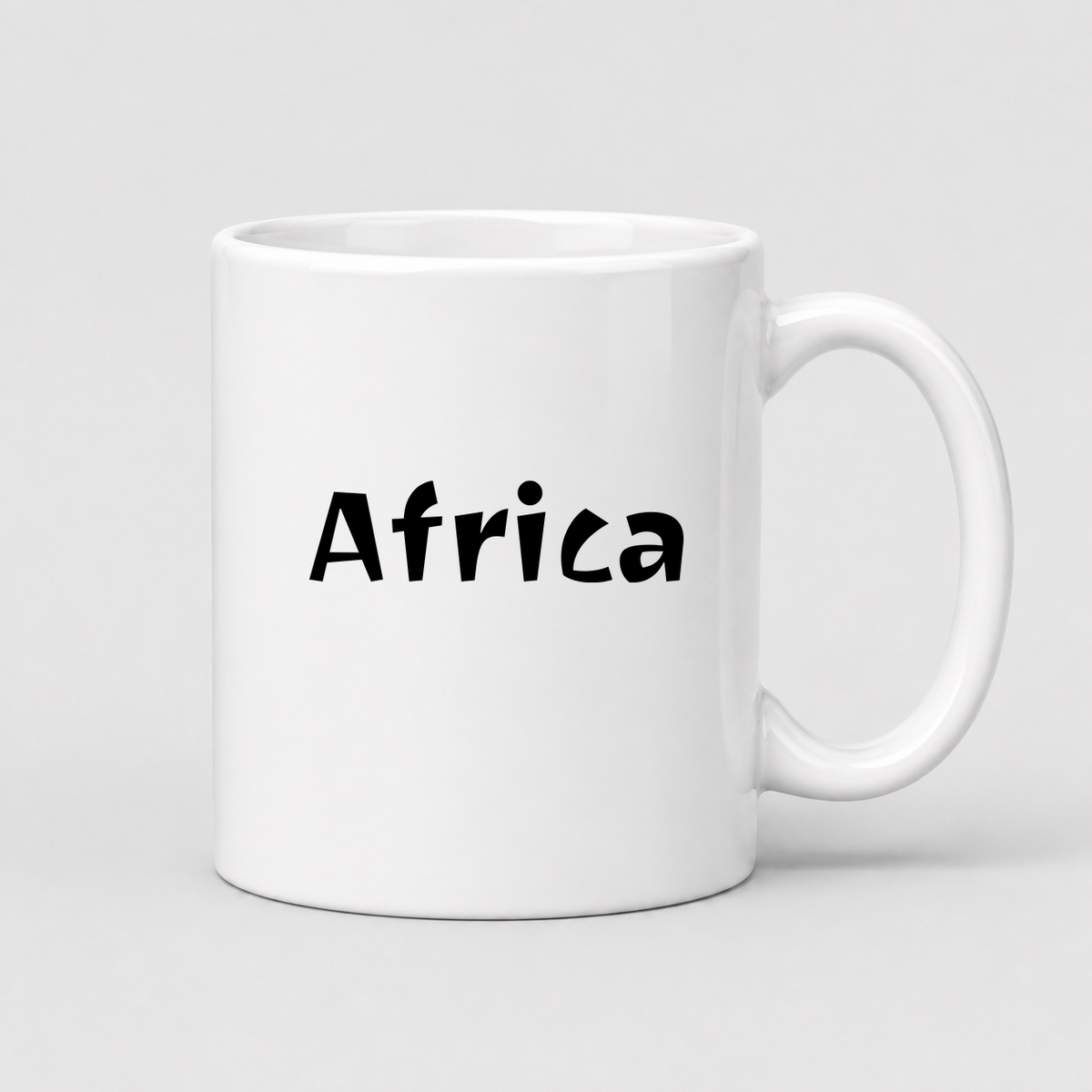 Africa Mug in white