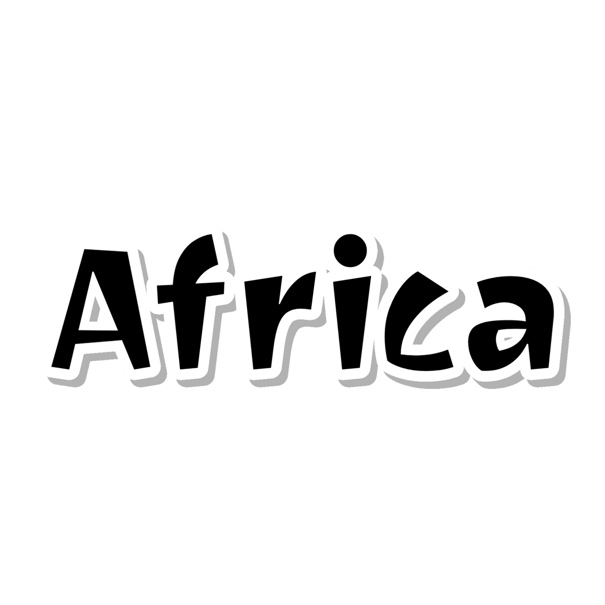 Africa die-cut sticker