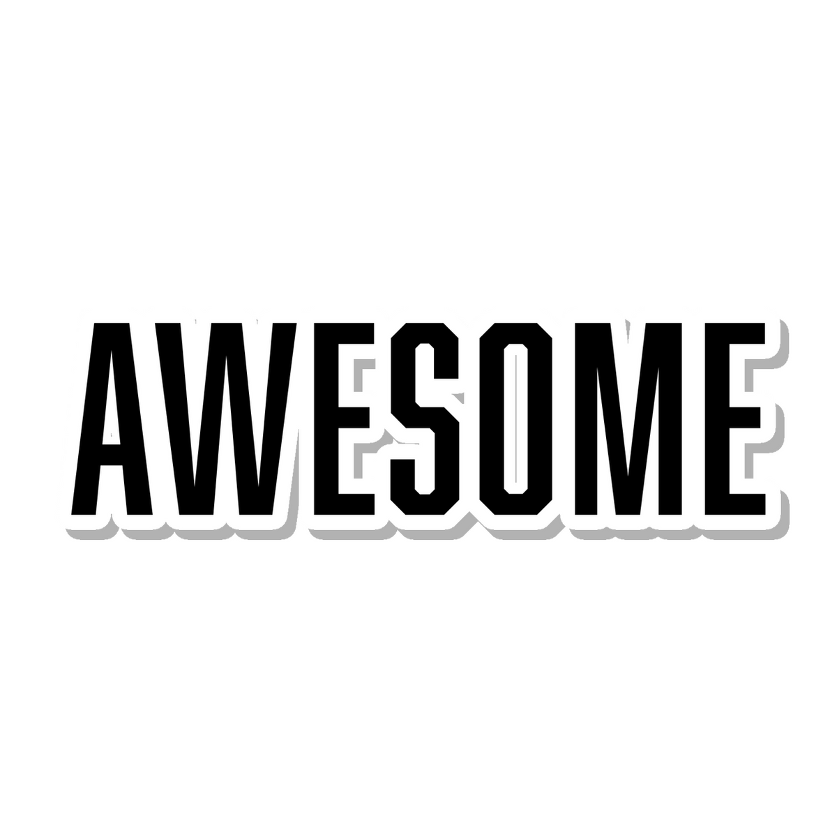 Awesome die-cut sticker