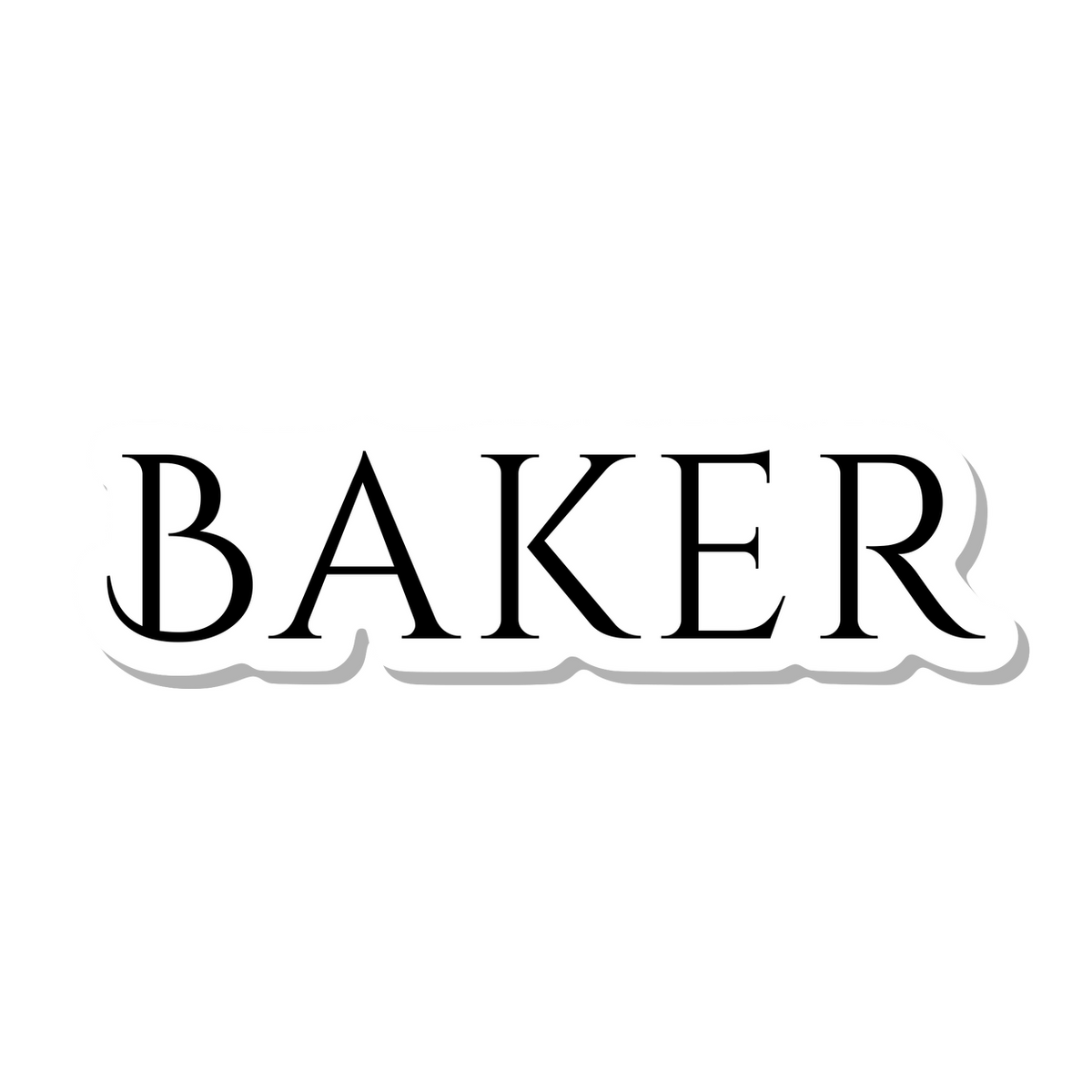 Baker die-cut sticker
