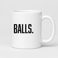 BALLS. Mug in white