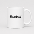 Baseball Mug in white