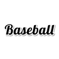 Baseball die-cut sticker