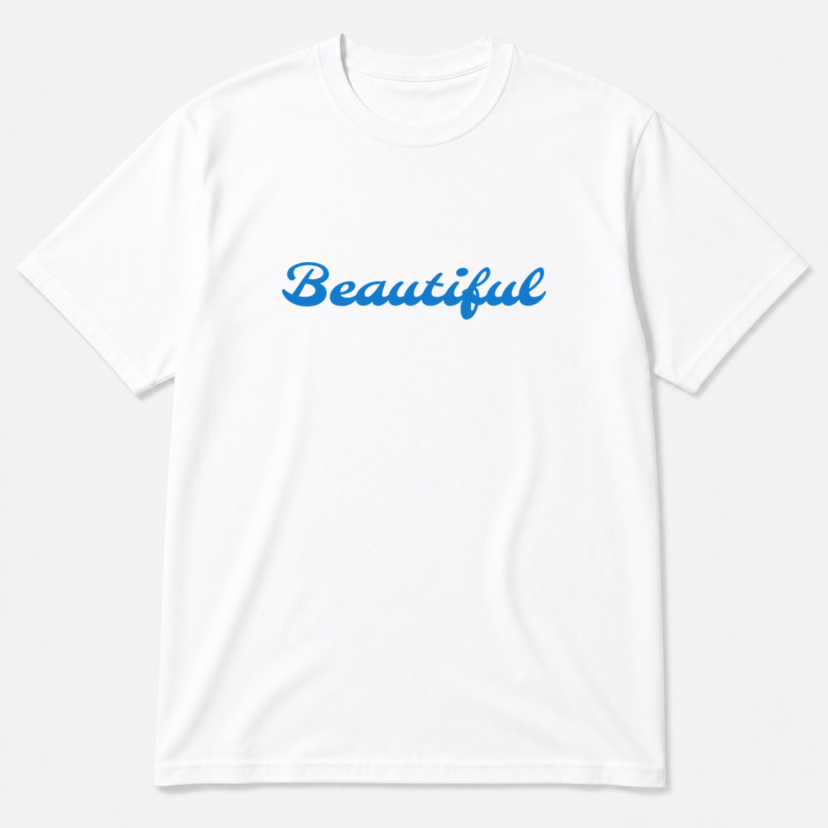 Beautiful T-Shirt in white with blue text
