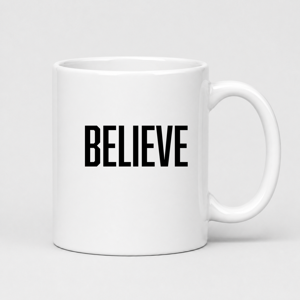 Believe Mug in white