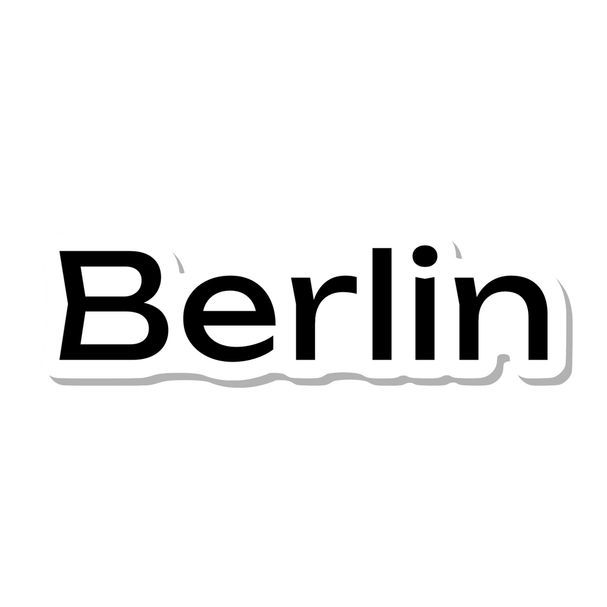 Berlin die-cut sticker