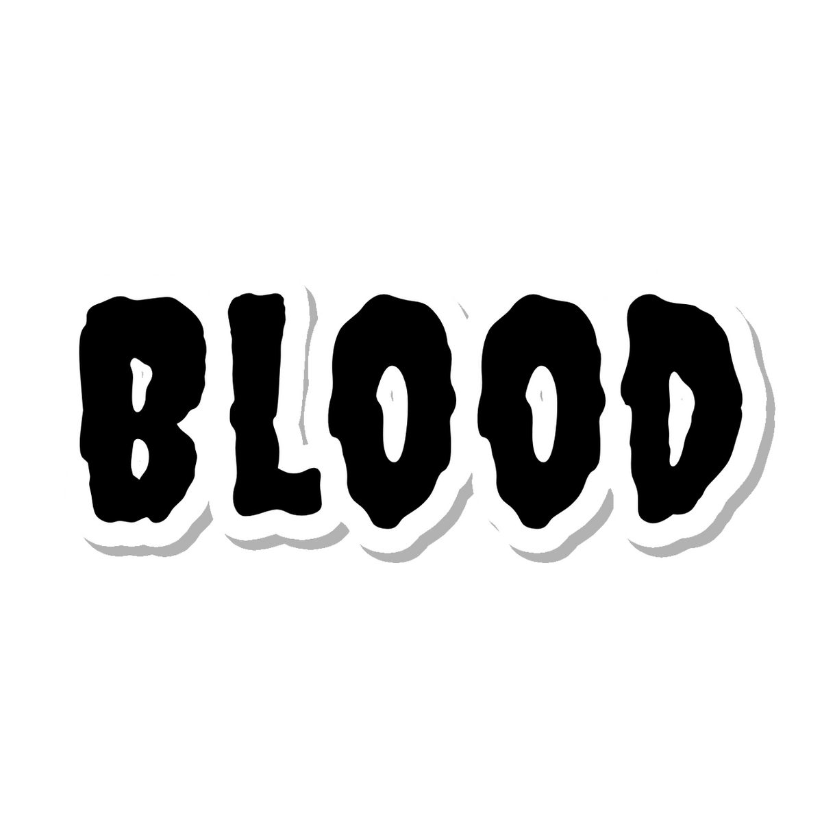 Blood die-cut sticker