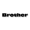 Brother die-cut sticker