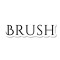 Brush die-cut sticker