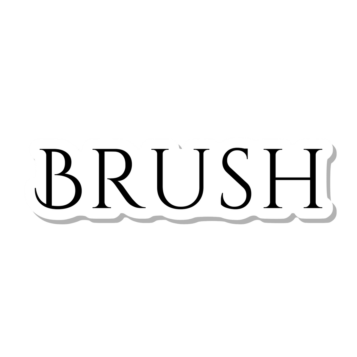 Brush die-cut sticker