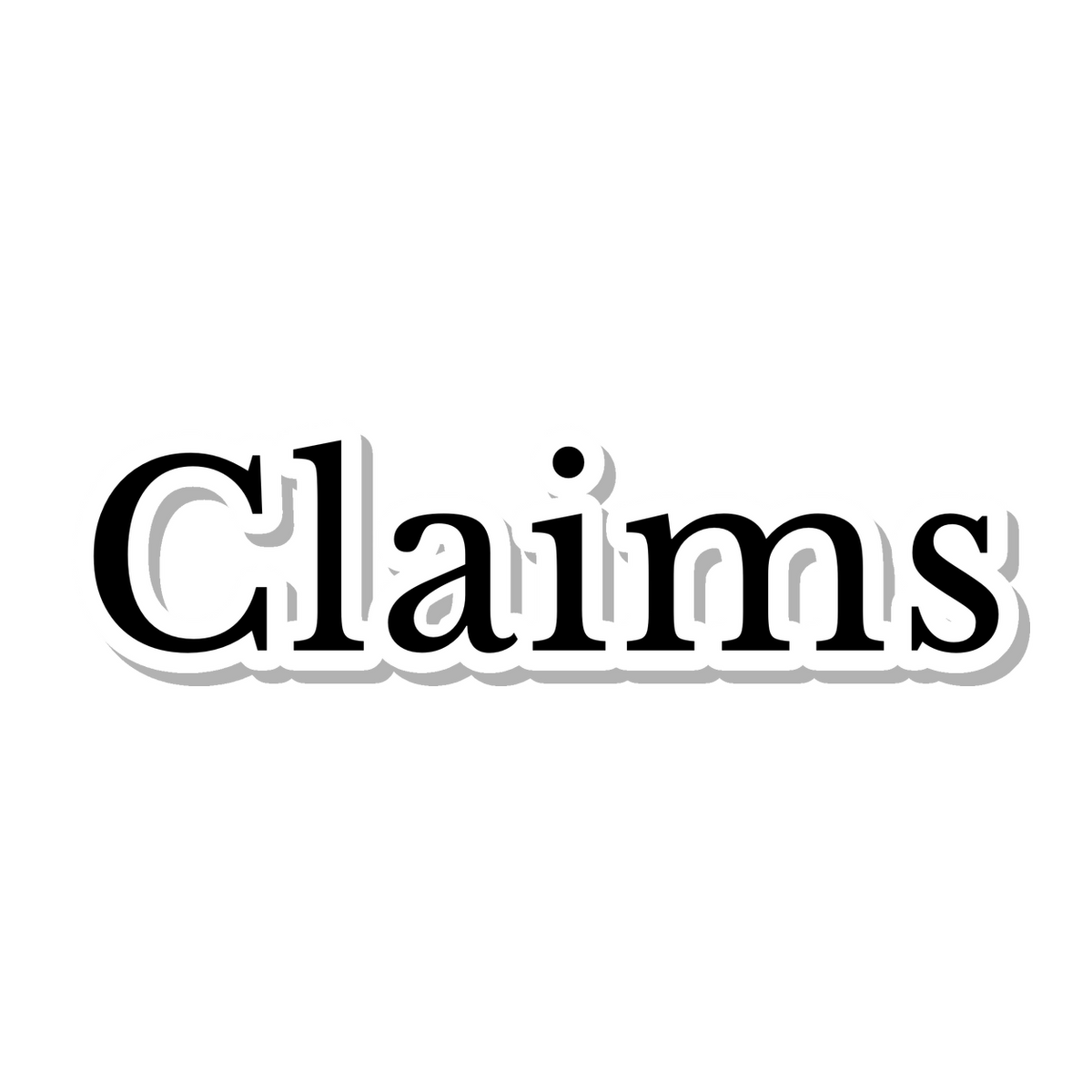 Claims die-cut sticker