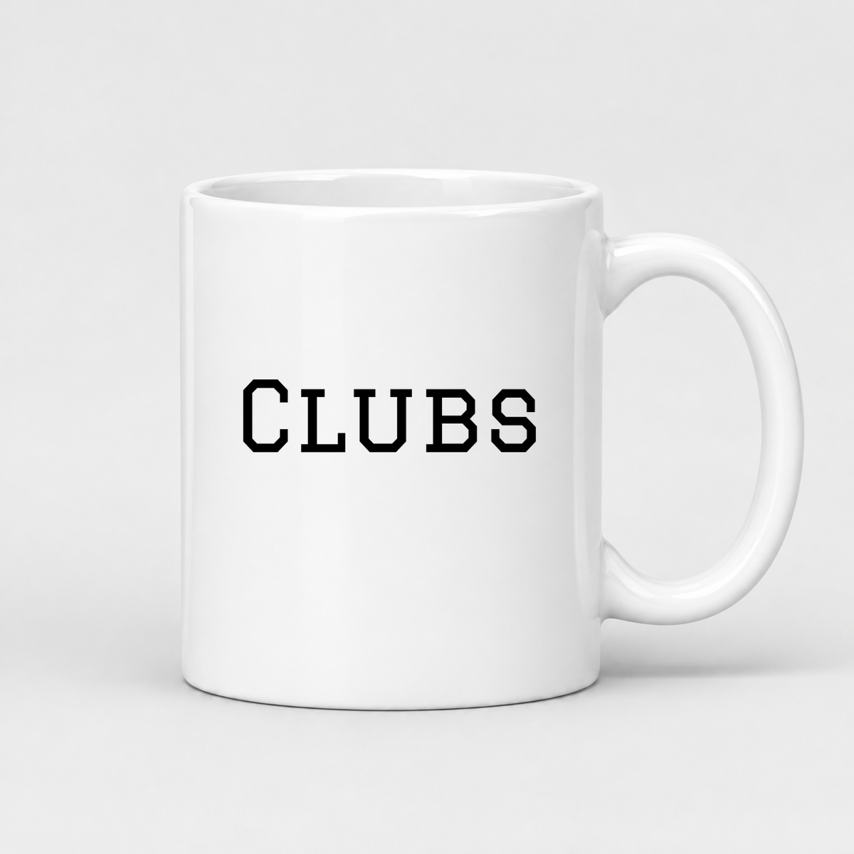 Clubs Mug in white