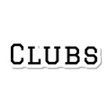Clubs die-cut sticker