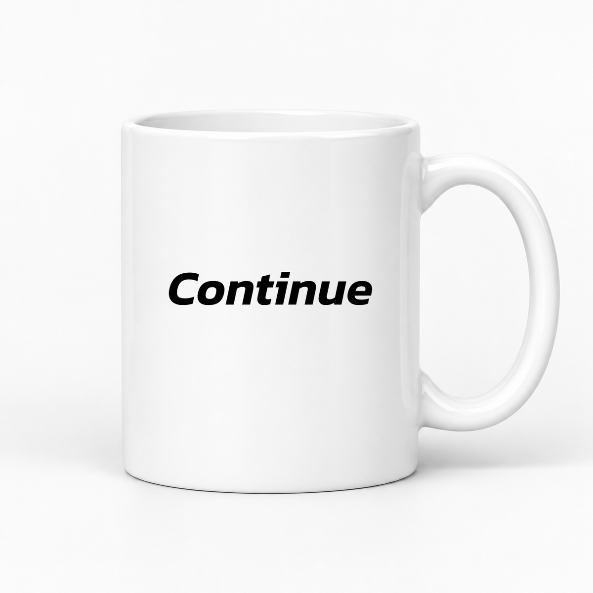 Continue Mug in white