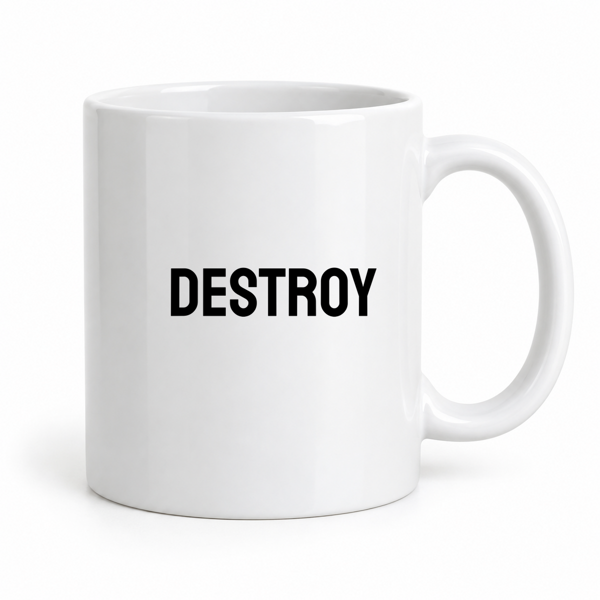 Destroy Mug in white