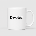 Devoted Mug in white