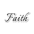 Faith die-cut sticker