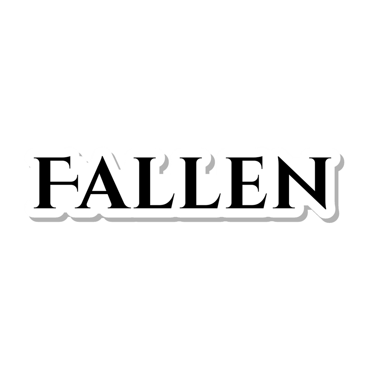 Fallen die-cut sticker