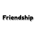 Friendship die-cut sticker