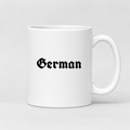 German Mug in white