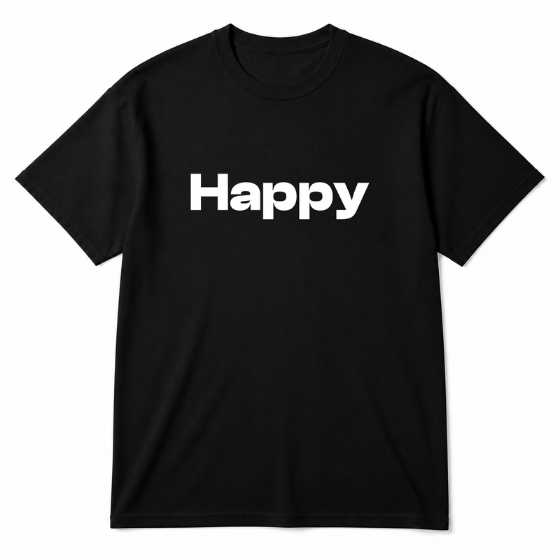 Happy T-Shirt in black