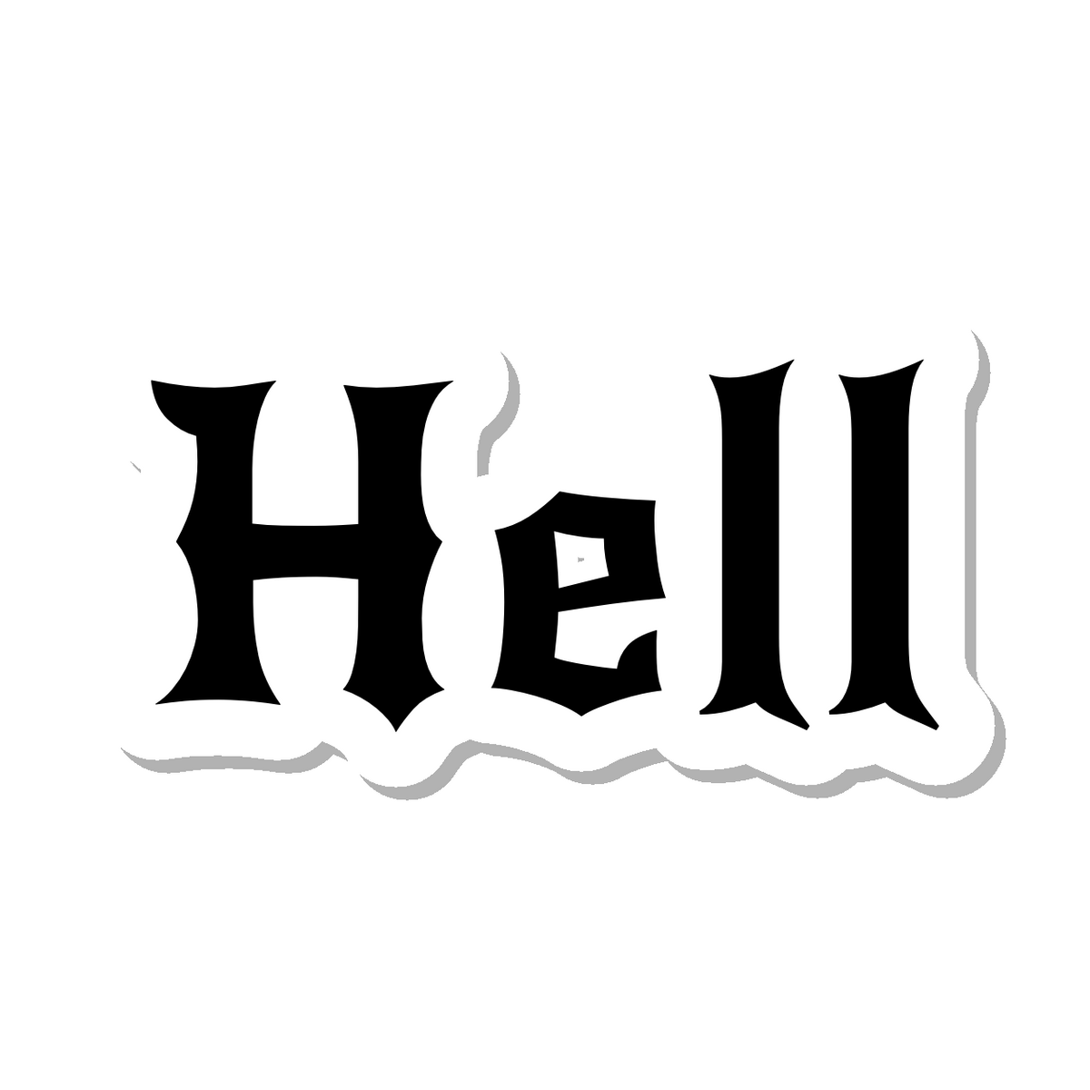 Hell die-cut sticker