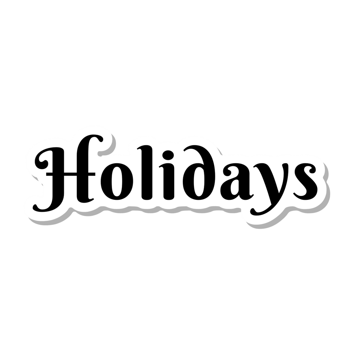 Holidays die-cut sticker