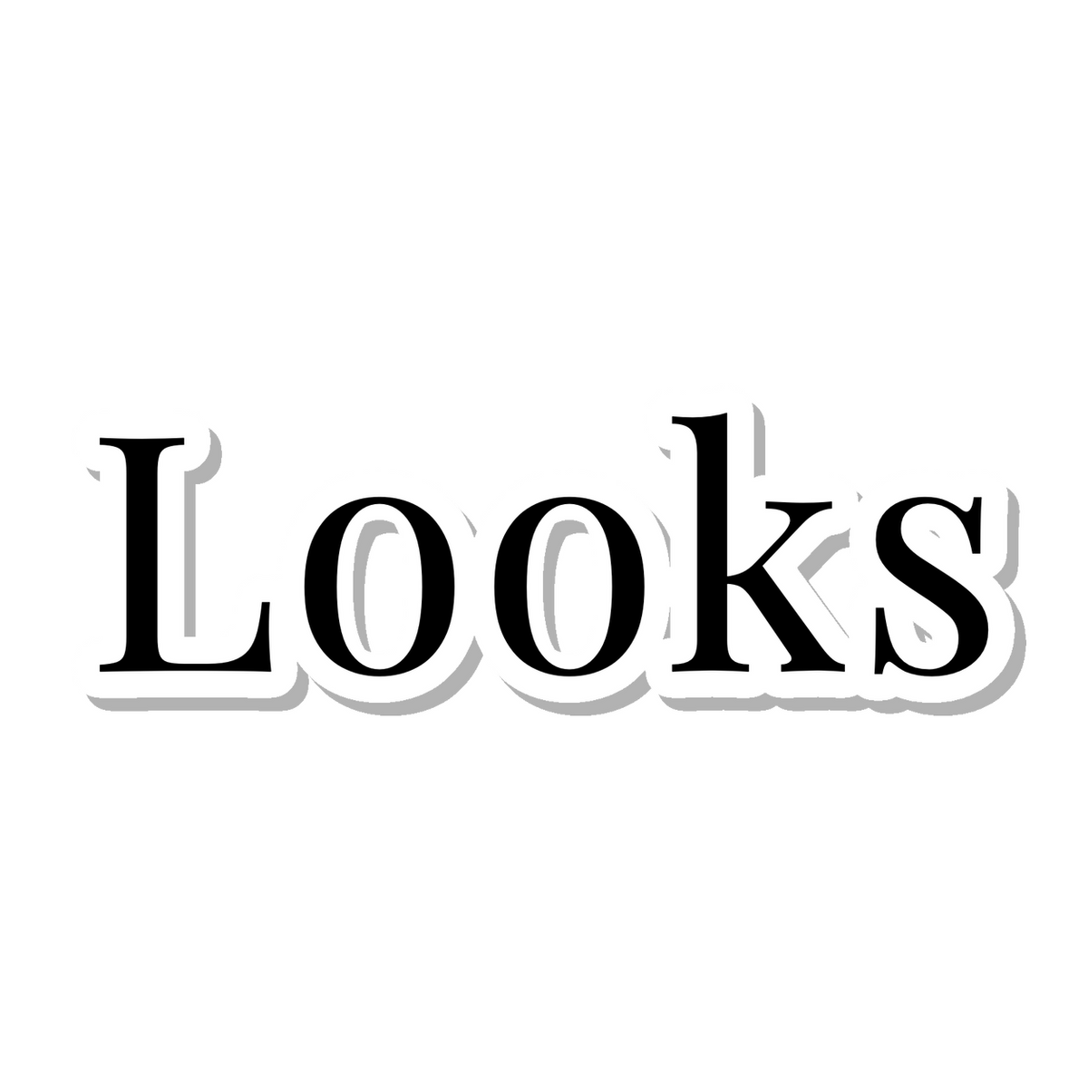 Looks die-cut sticker