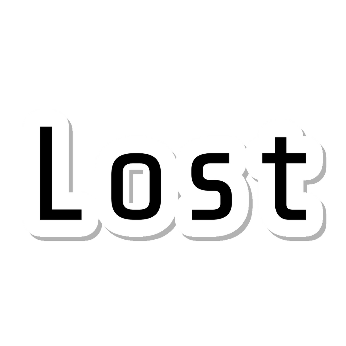 Lost die-cut sticker