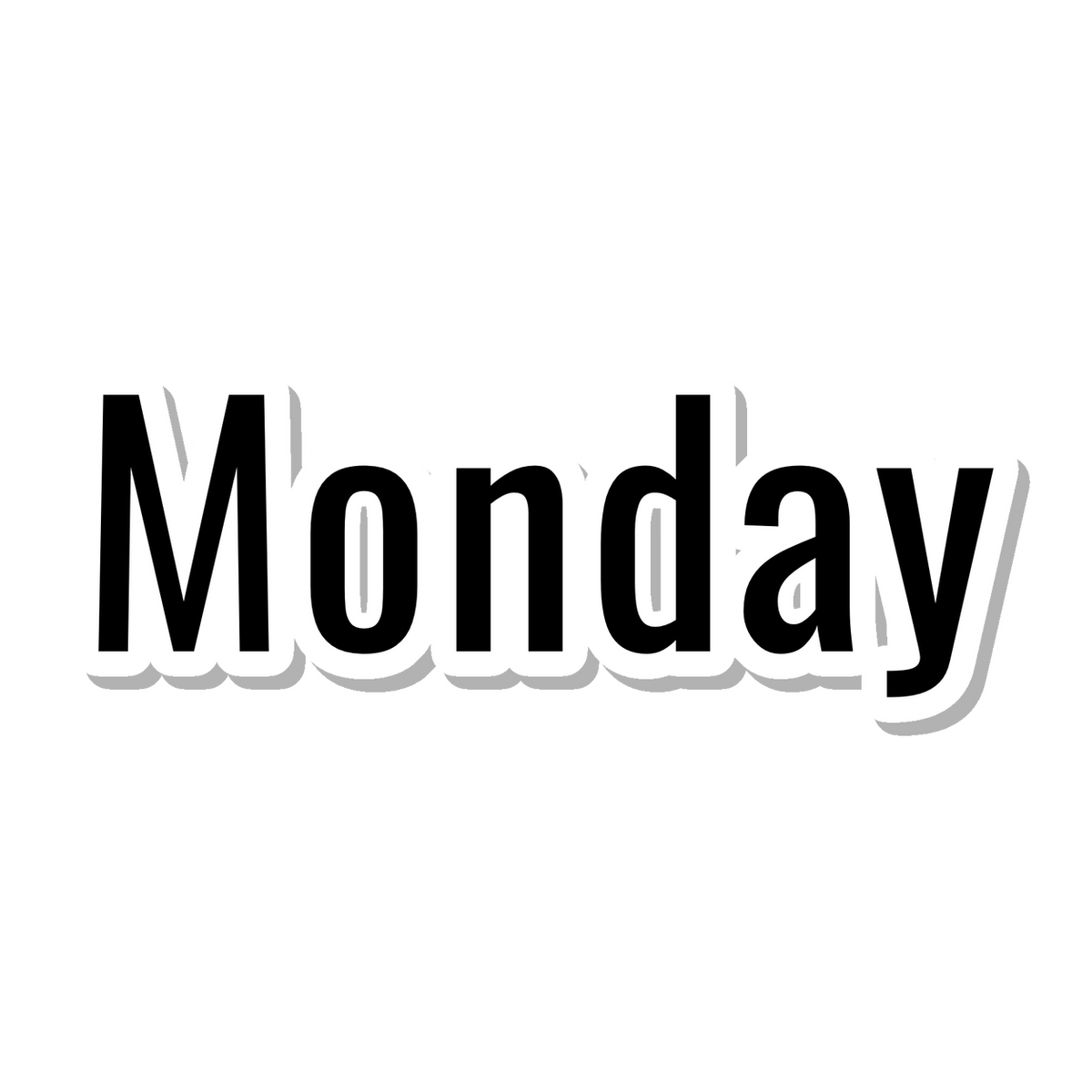 Monday die-cut sticker