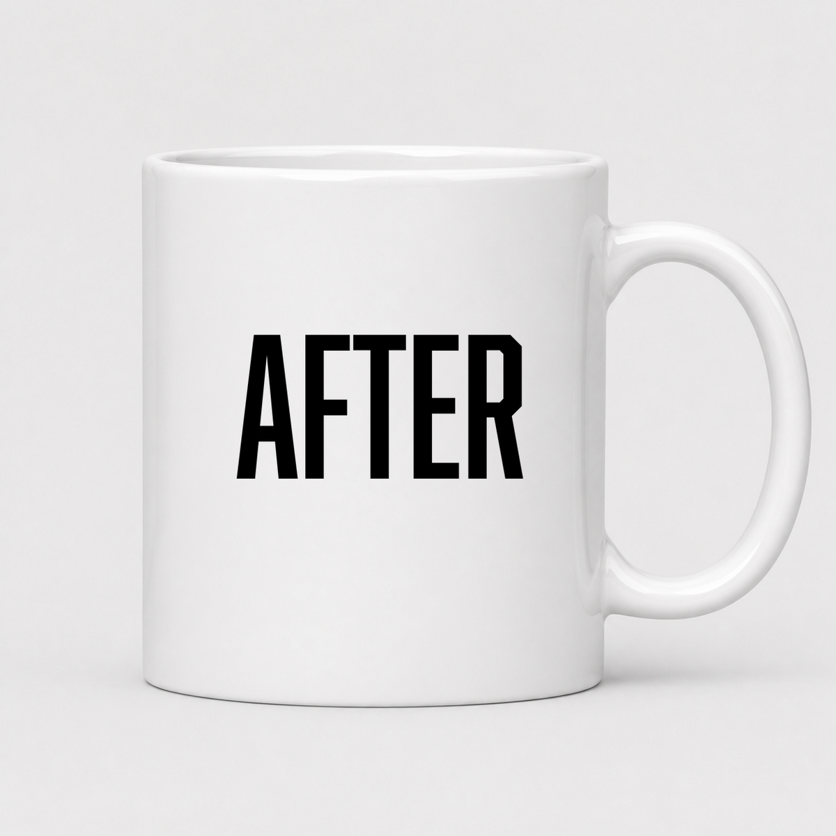 After Mug in white