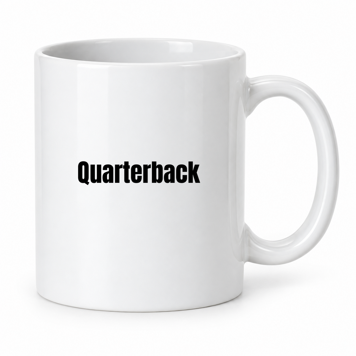 Quarterback Mug in white