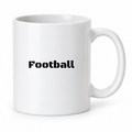 Football Mug in white